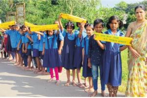 मावळात मतदानाची टक्केवारी वाढविण्यासाठी विद्यार्थ्यांची जनजागृती प्रभात फेरी